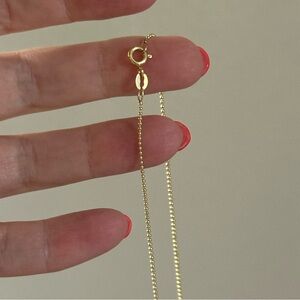 16” 14k Yellow Gold 1mm Ball Chain